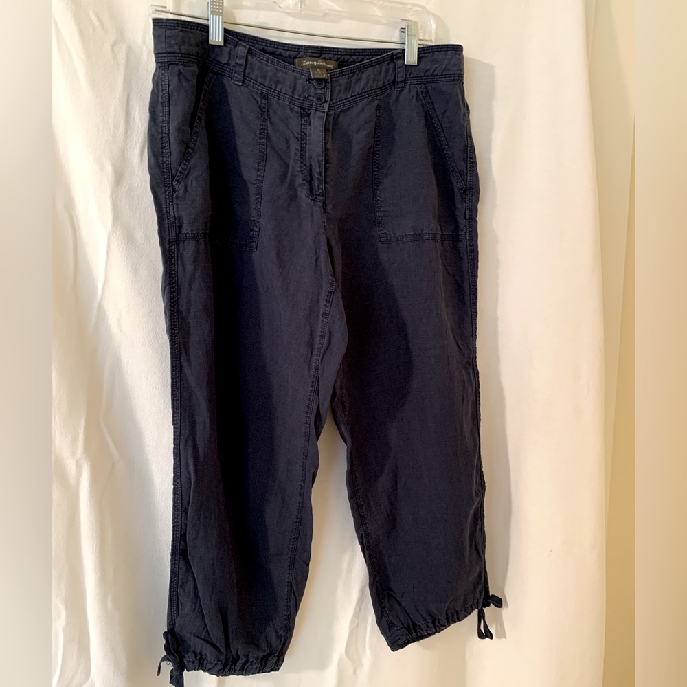 Tommy Bahama 100% Linen Cropped Pants Aubrey fit